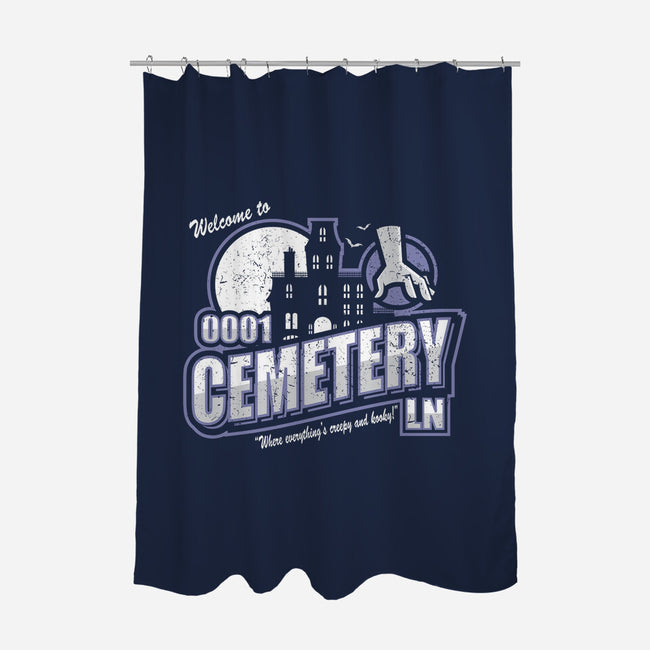 Welcome To Cemetery Lane-none polyester shower curtain-jrberger