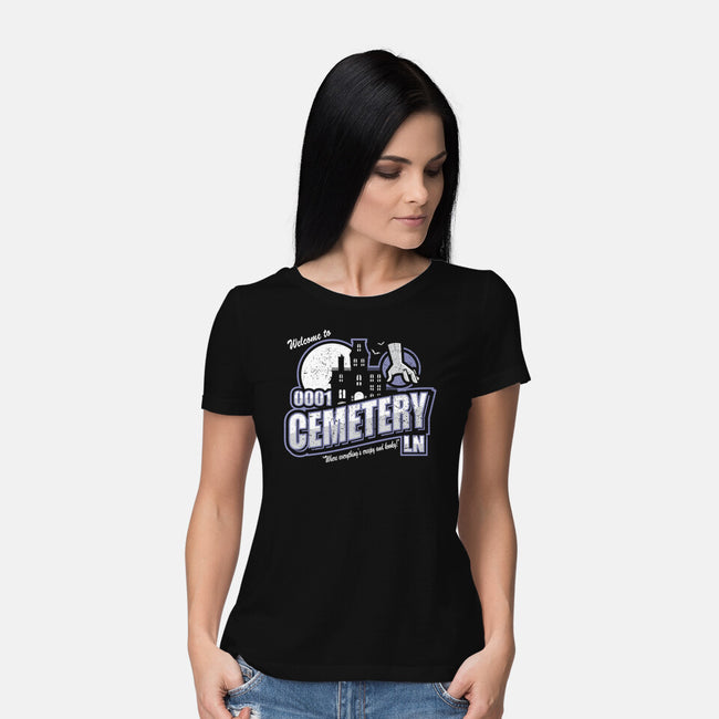 Welcome To Cemetery Lane-womens basic tee-jrberger