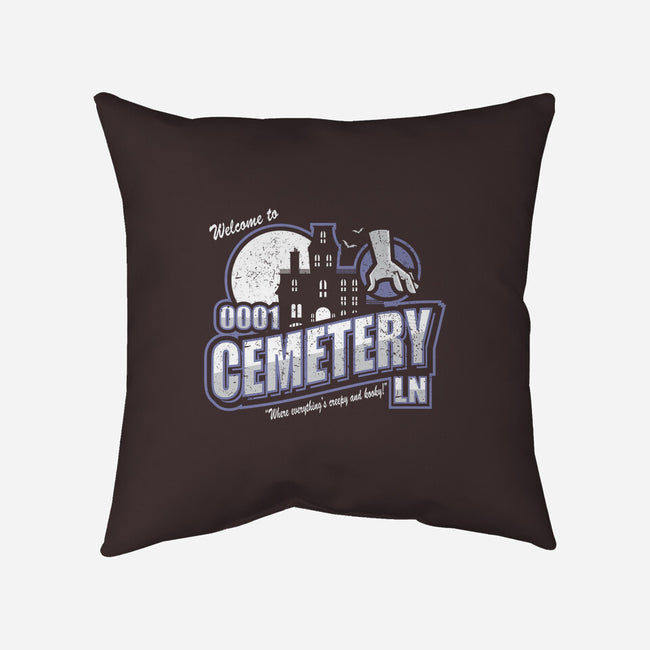 Welcome To Cemetery Lane-none removable cover throw pillow-jrberger