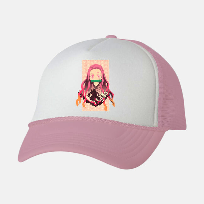 Nezuko Beauty-unisex trucker hat-hypertwenty