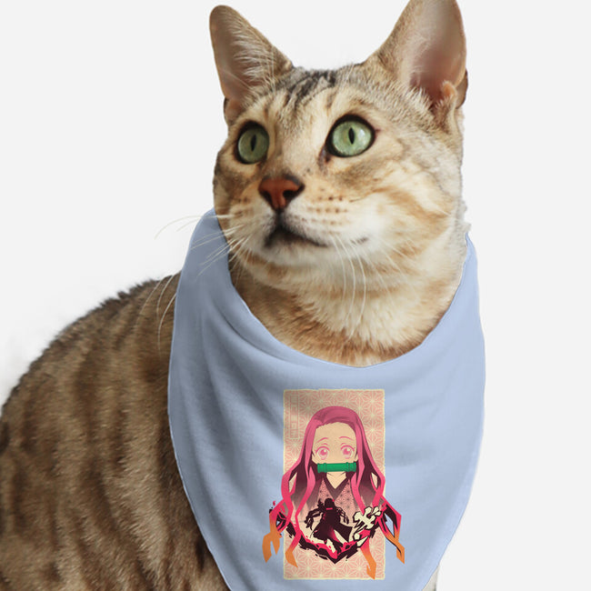 Nezuko Beauty-cat bandana pet collar-hypertwenty