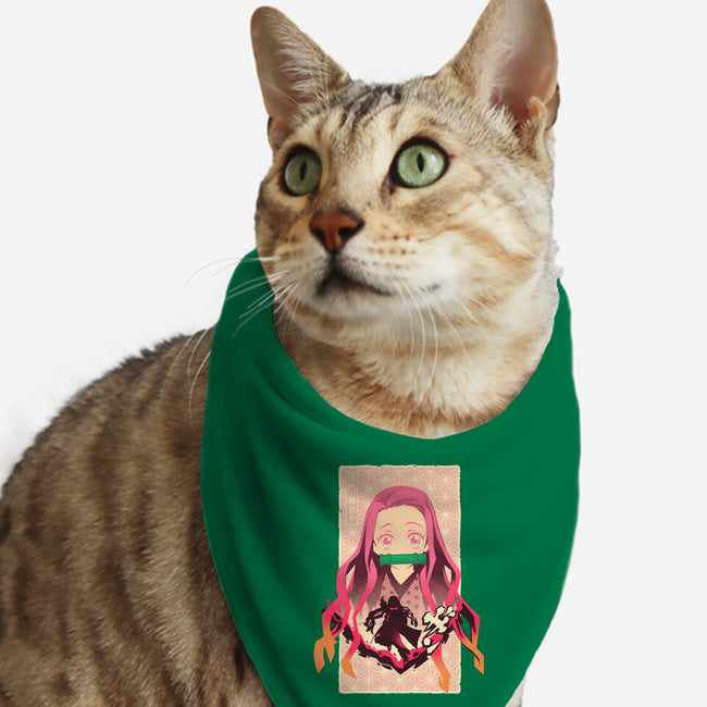 Nezuko Beauty-cat bandana pet collar-hypertwenty