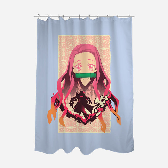 Nezuko Beauty-none polyester shower curtain-hypertwenty