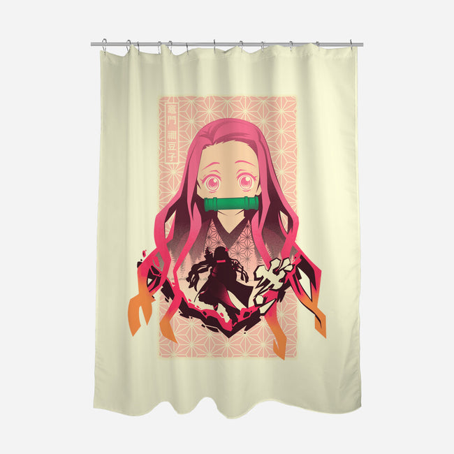 Nezuko Beauty-none polyester shower curtain-hypertwenty