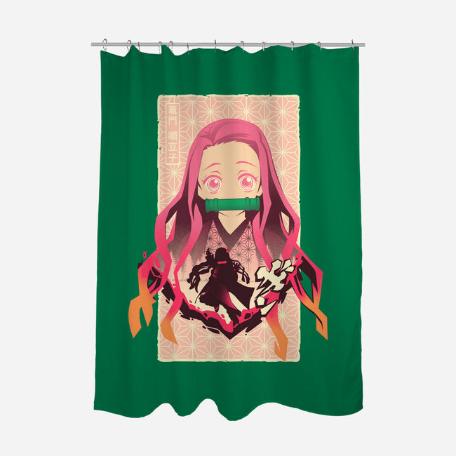 Nezuko Beauty-none polyester shower curtain-hypertwenty