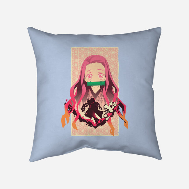 Nezuko Beauty-none non-removable cover w insert throw pillow-hypertwenty