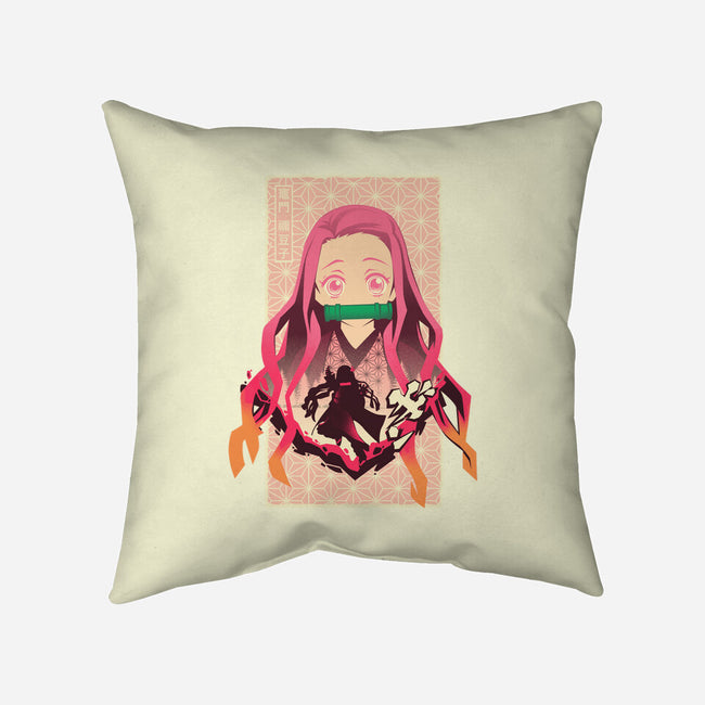 Nezuko Beauty-none removable cover w insert throw pillow-hypertwenty