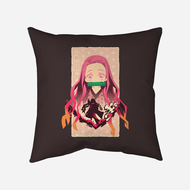 Nezuko Beauty-none removable cover w insert throw pillow-hypertwenty