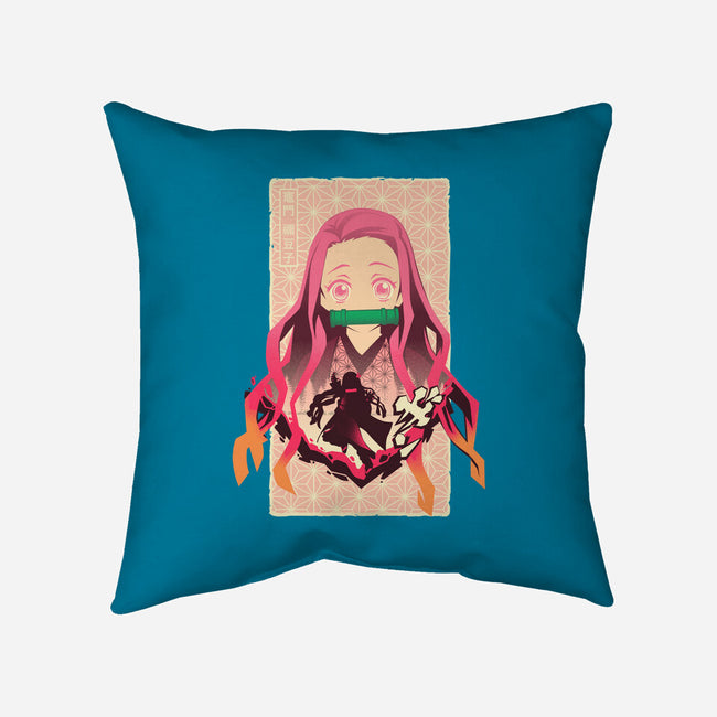 Nezuko Beauty-none removable cover w insert throw pillow-hypertwenty