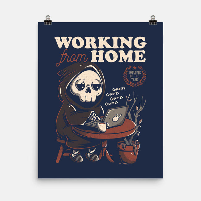 Working From Home-none matte poster-eduely