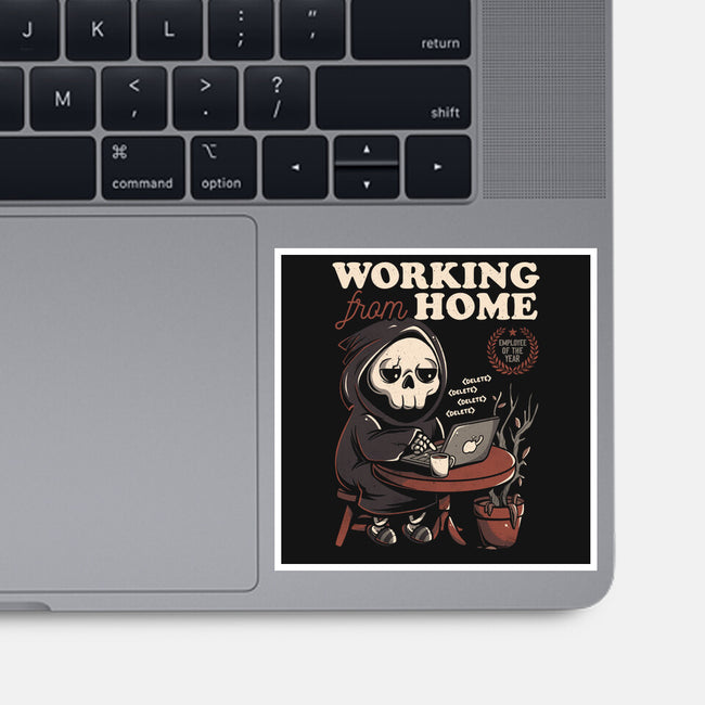 Working From Home-none glossy sticker-eduely