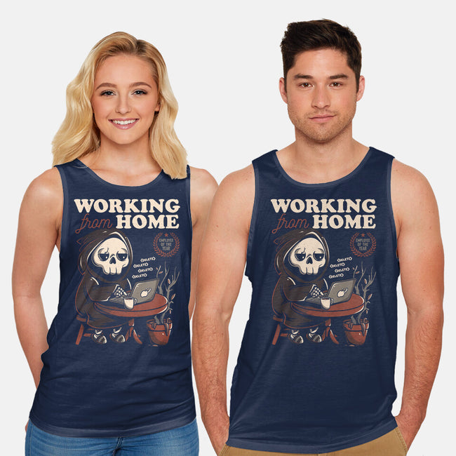 Working From Home-unisex basic tank-eduely