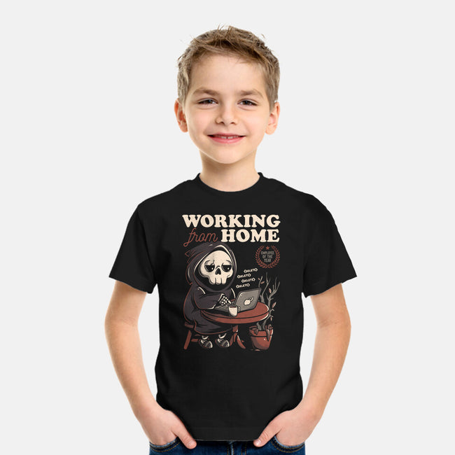 Working From Home-youth basic tee-eduely