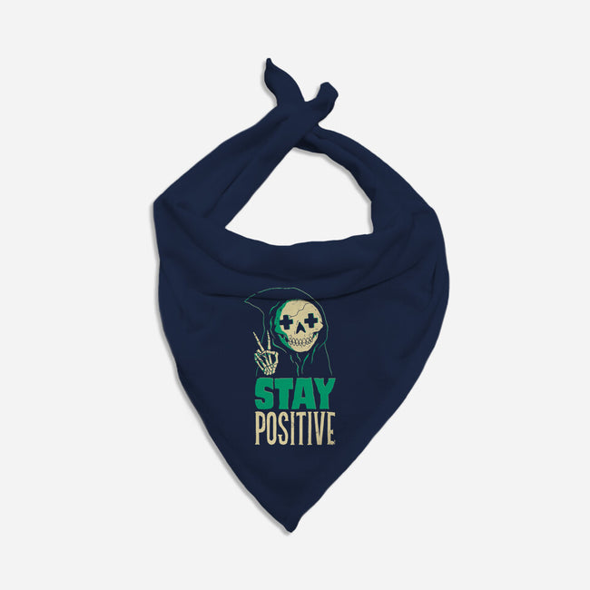 Stay Positive-cat bandana pet collar-DinoMike