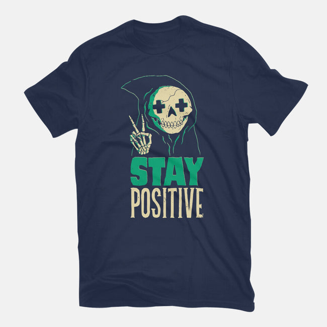 Stay Positive-mens basic tee-DinoMike