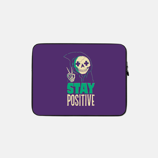 Stay Positive-none zippered laptop sleeve-DinoMike