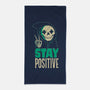 Stay Positive-none beach towel-DinoMike