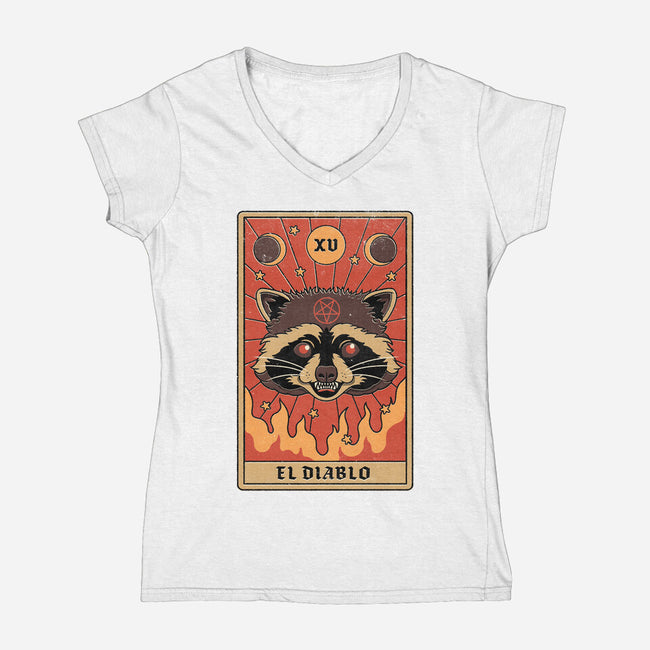 El Diablo-womens v-neck tee-Thiago Correa