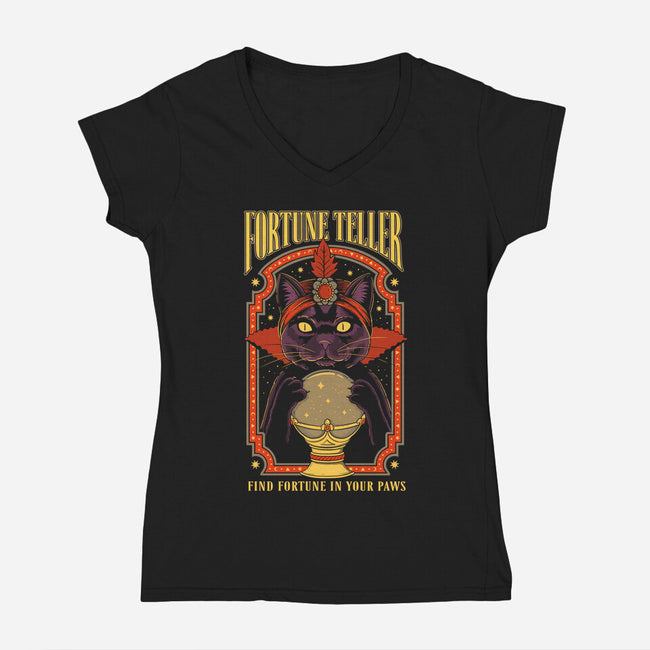 Fortune Teller-womens v-neck tee-Thiago Correa