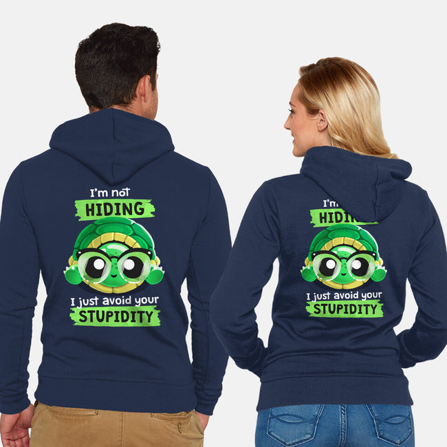 Clever Turtle-unisex zip-up sweatshirt-THRASHERR