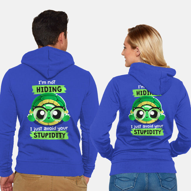 Clever Turtle-unisex zip-up sweatshirt-THRASHERR