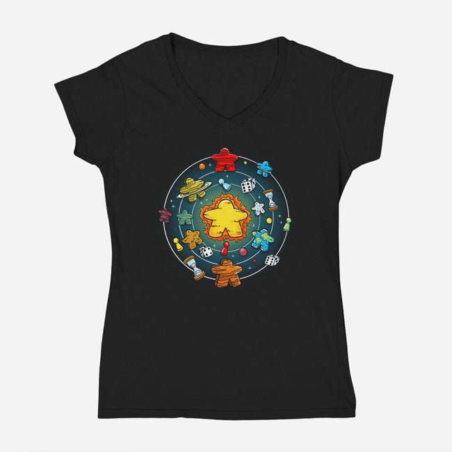Board Games System-womens v-neck tee-Vallina84