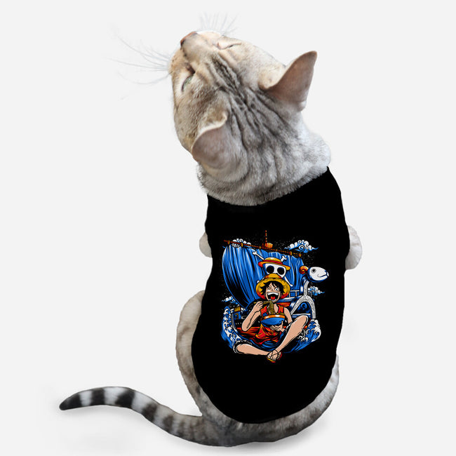 Pirate Ramen-cat basic pet tank-AmielLarazo