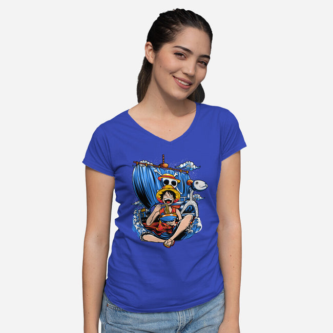 Pirate Ramen-womens v-neck tee-AmielLarazo