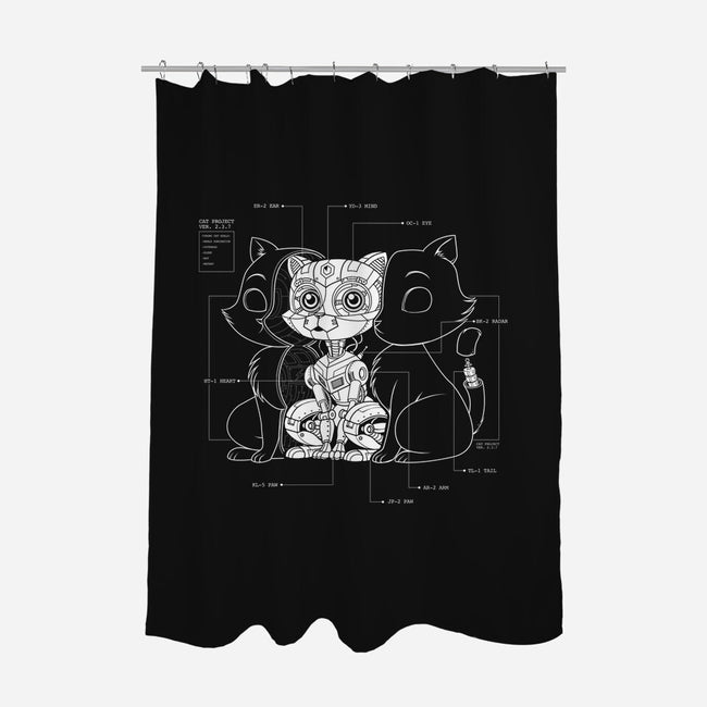 Cat Inside-none polyester shower curtain-tobefonseca