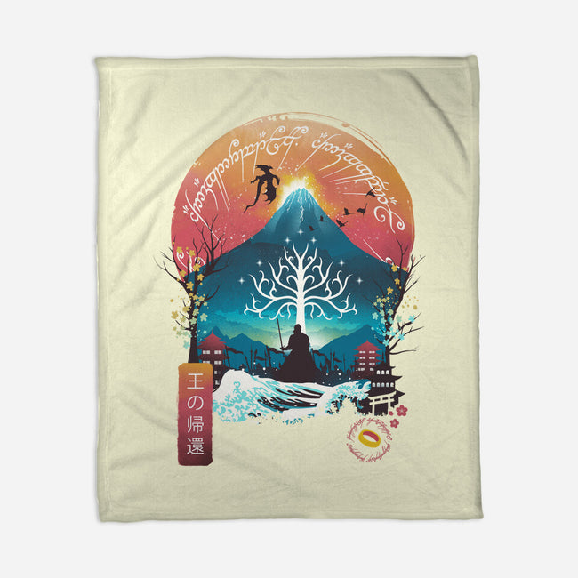 The King Landscape-none fleece blanket-dandingeroz