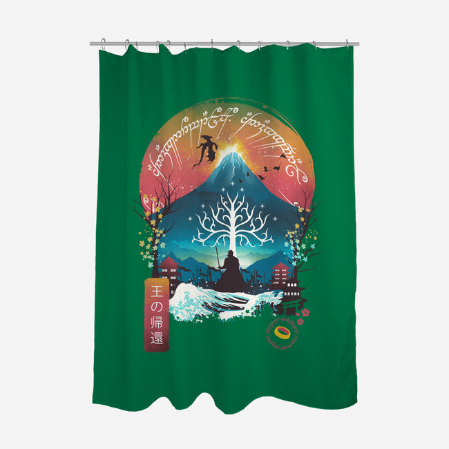 The King Landscape-none polyester shower curtain-dandingeroz