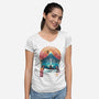 The King Landscape-womens v-neck tee-dandingeroz