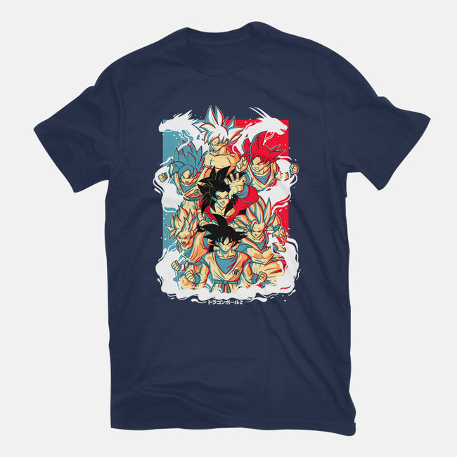 Goku Transforms-mens basic tee-Douglasstencil