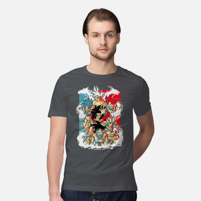 Goku Transforms-mens premium tee-Douglasstencil