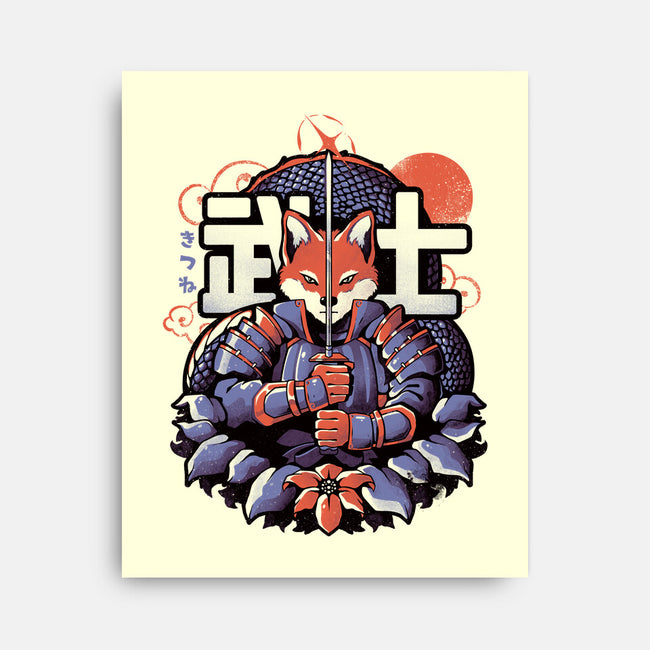 Samurai Fox-none stretched canvas-eduely