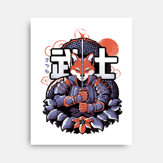 Samurai Fox-none stretched canvas-eduely