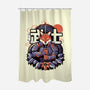 Samurai Fox-none polyester shower curtain-eduely