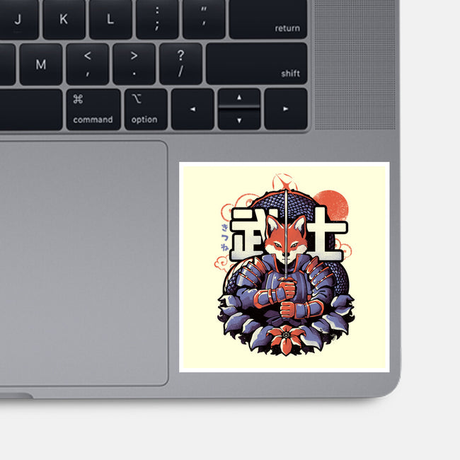 Samurai Fox-none glossy sticker-eduely