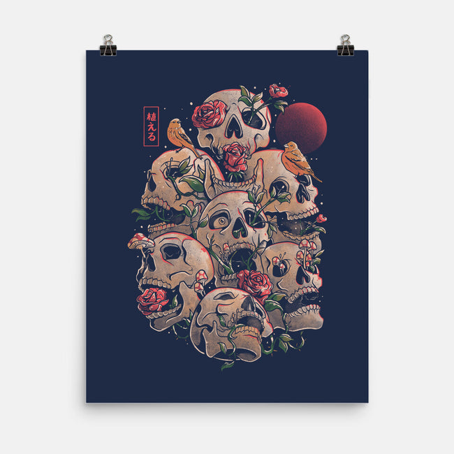 Life Grows Through Death-none matte poster-eduely