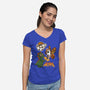 Little Kaiju-womens v-neck tee-Nemons
