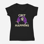 Oh Crit-womens v-neck tee-zachterrelldraws
