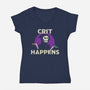 Oh Crit-womens v-neck tee-zachterrelldraws