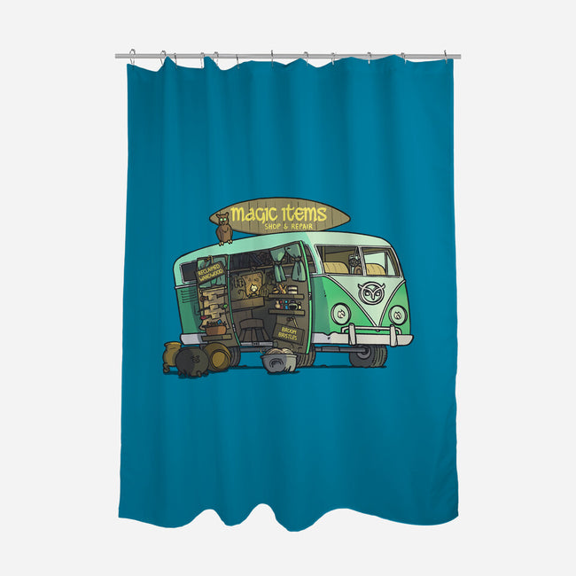 The Magic Van-none polyester shower curtain-Max Nomer