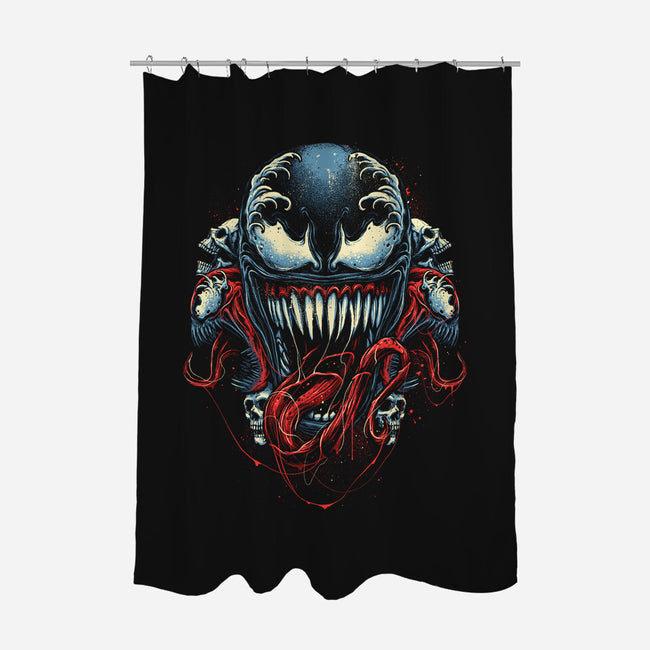 Let The Devil In-none polyester shower curtain-glitchygorilla