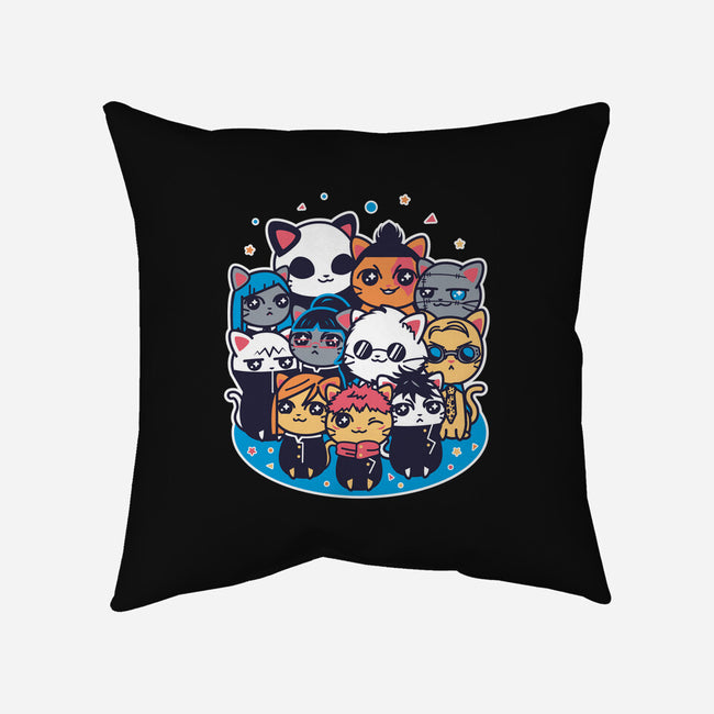 Jujutsu Cat-Sen-none removable cover w insert throw pillow-Domii
