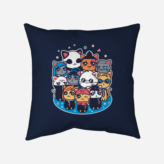 Jujutsu Cat-Sen-none removable cover w insert throw pillow-Domii