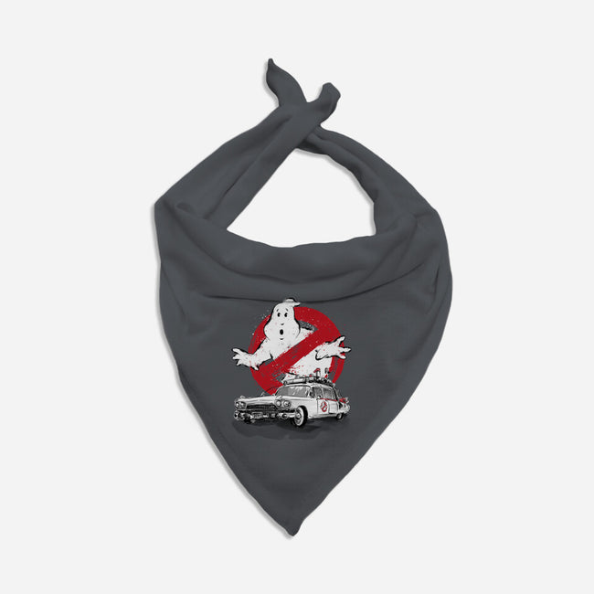 Ecto-1 Sumi-E-dog bandana pet collar-DrMonekers