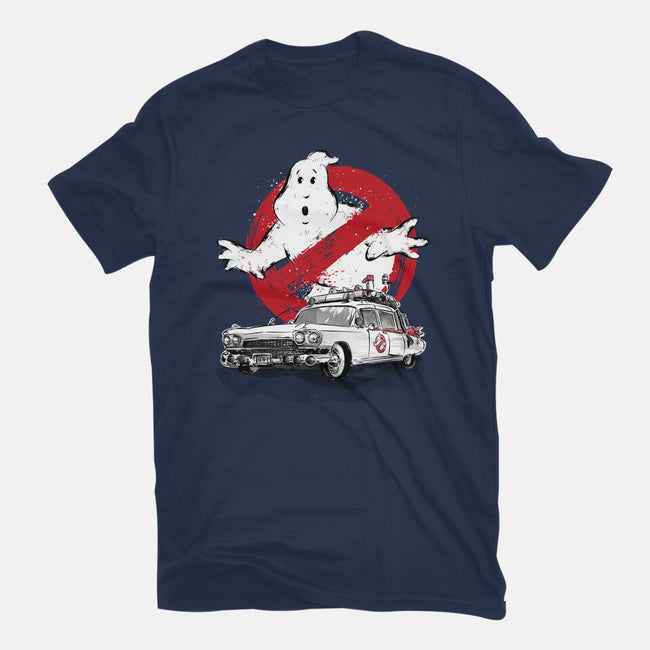 Ecto-1 Sumi-E-womens fitted tee-DrMonekers