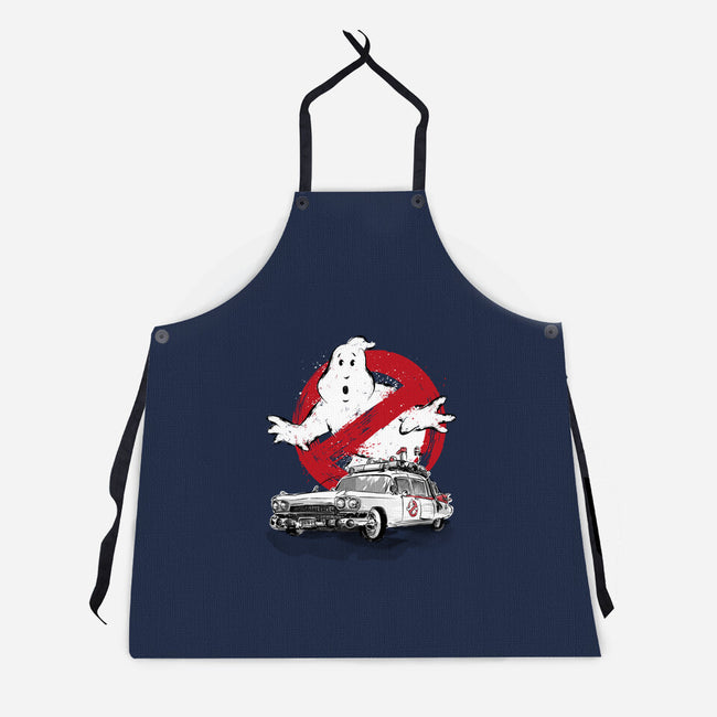 Ecto-1 Sumi-E-unisex kitchen apron-DrMonekers