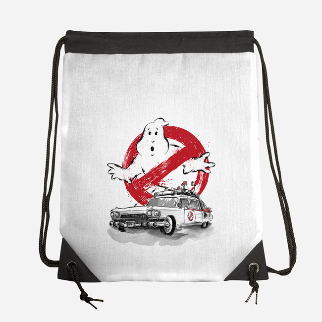 Ecto-1 Sumi-E-none drawstring bag-DrMonekers
